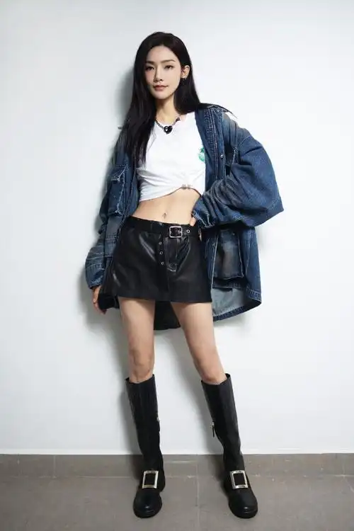 曾可妮你好星期六牛仔风剧照#曾可妮《你好星期六》剧照来啦长腿姐姐