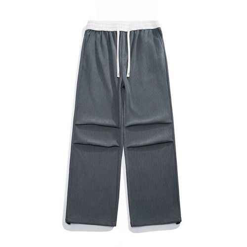 laxiya旗艦高转化抖音伞兵裤灯芯绒裤子男秋冬季新潮休闲 灰色 s