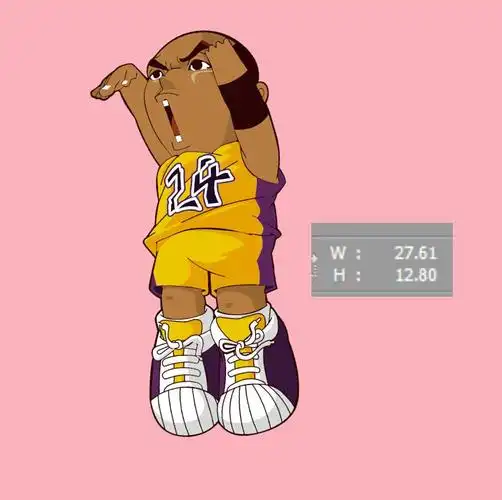 q版科比投篮篮球服饰烫画a级耐水洗图片