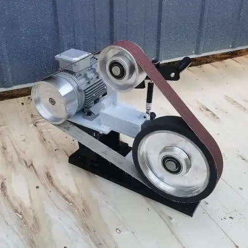 车床砂带磨光机打磨机金属滚筒表面抛光机圆管外圆打磨拉丝机