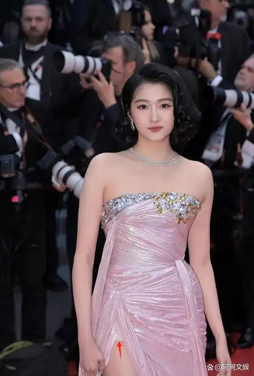 在那熠熠生辉的戛纳电影节夜晚,红毯犹如星河璀璨,但其中的一幕却意外