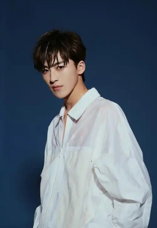 何洛洛湿发白衬衫库存照