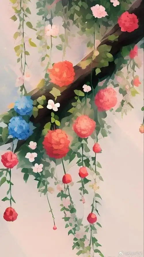 1/ 9水墨风花红叶茂锁屏壁纸 6767672/ 9水墨风花红叶茂锁屏