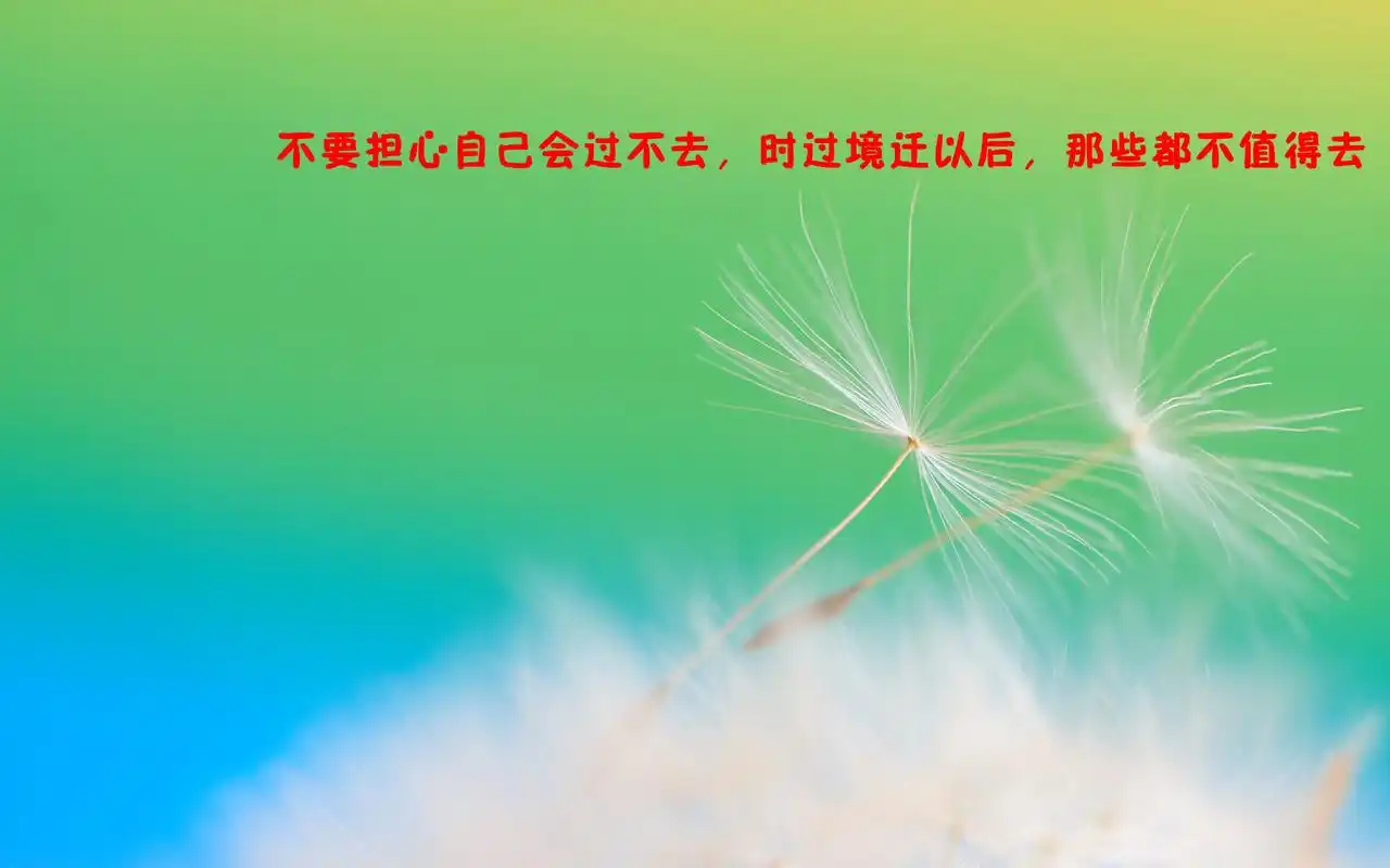 小清新唯美励志语录宽屏壁纸