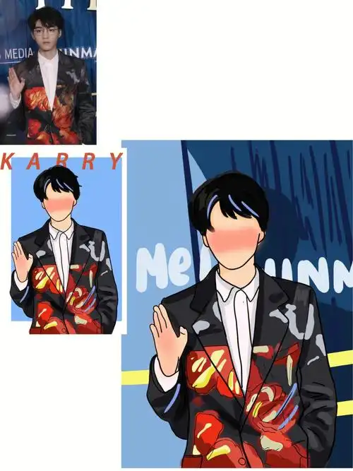 美术生自己画爱豆王俊凯3