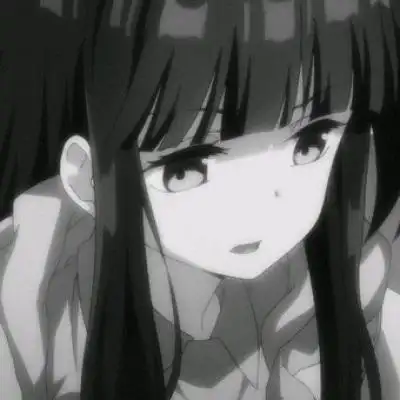 黑白系动漫女生头像高冷伤感侧脸日系动漫女头