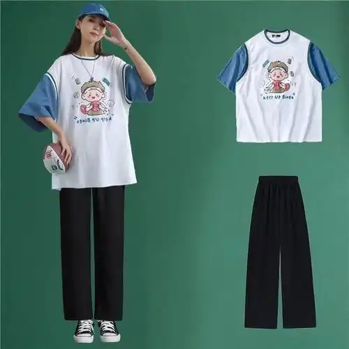 闺蜜装套装三人学生二人夏季女炸街两人姐妹装四人甜酷初中生