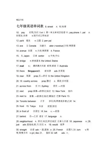 最新七年级下册英语单词表人教版.doc 10页