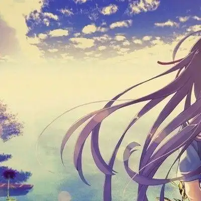 动漫头像女白衣背影图片大全