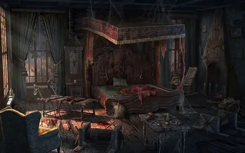 卧室,恐怖,血,床