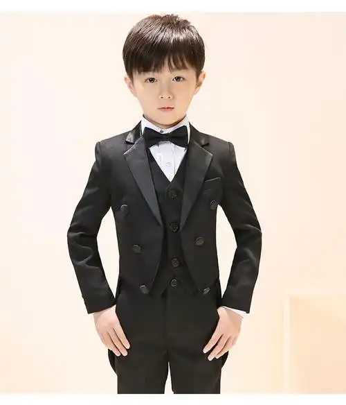 燕尾服儿童 儿童礼服男童燕尾服宝宝小主持人花童婚礼钢琴演出服男孩
