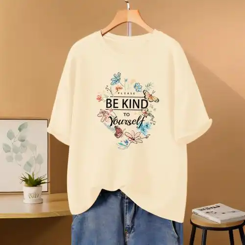 6114女士宽松版体恤衫正肩春秋款女夏装女款辣妹衣服短袖t恤女 - 17网