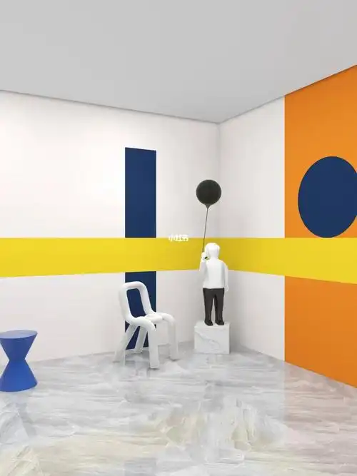 艺术涂料·几何拼色背景墙·色彩个性十足9997