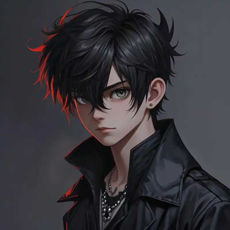 94暗黑系男生头像98 沉浸在黑暗中的神秘少年,带着一丝不羁与野性