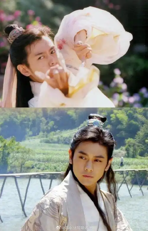 天龙八部林志颖的定妆花絮#  03版天龙八部林志颖段誉定妆视频,  真