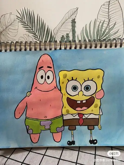 海绵宝宝水彩篇上色完成