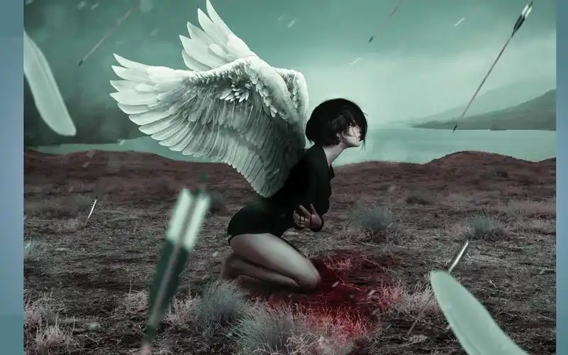 ps创意合成:受伤的天使,过程细致拒绝加速炫技装逼!