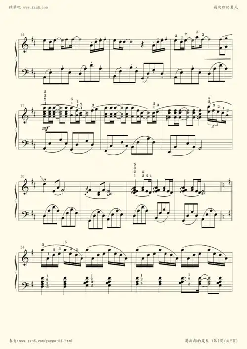 summer(菊次郎的夏天)-久石让小提琴谱