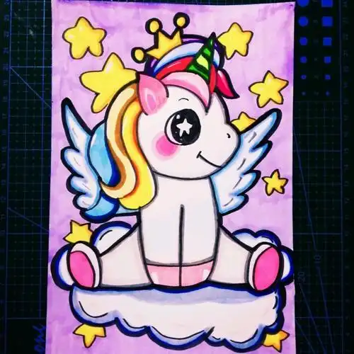 简笔画独角兽独角兽怎么画简单又可爱