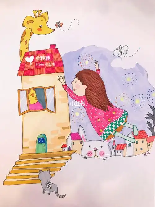 想象的梦境简笔画