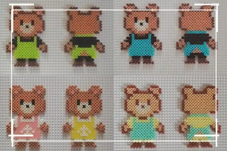 舞狮是刷小94有小姐姐分享的图小青蛙和双子星的图纸来源 mm拼豆