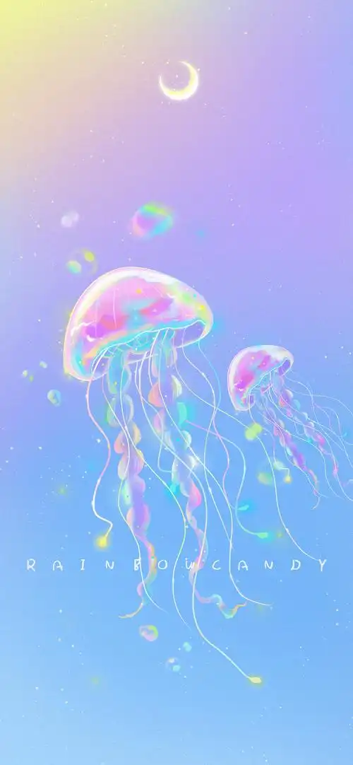 彩虹糖的梦系列插画壁纸少女心