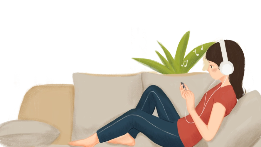 都市休闲生活主题插画图片