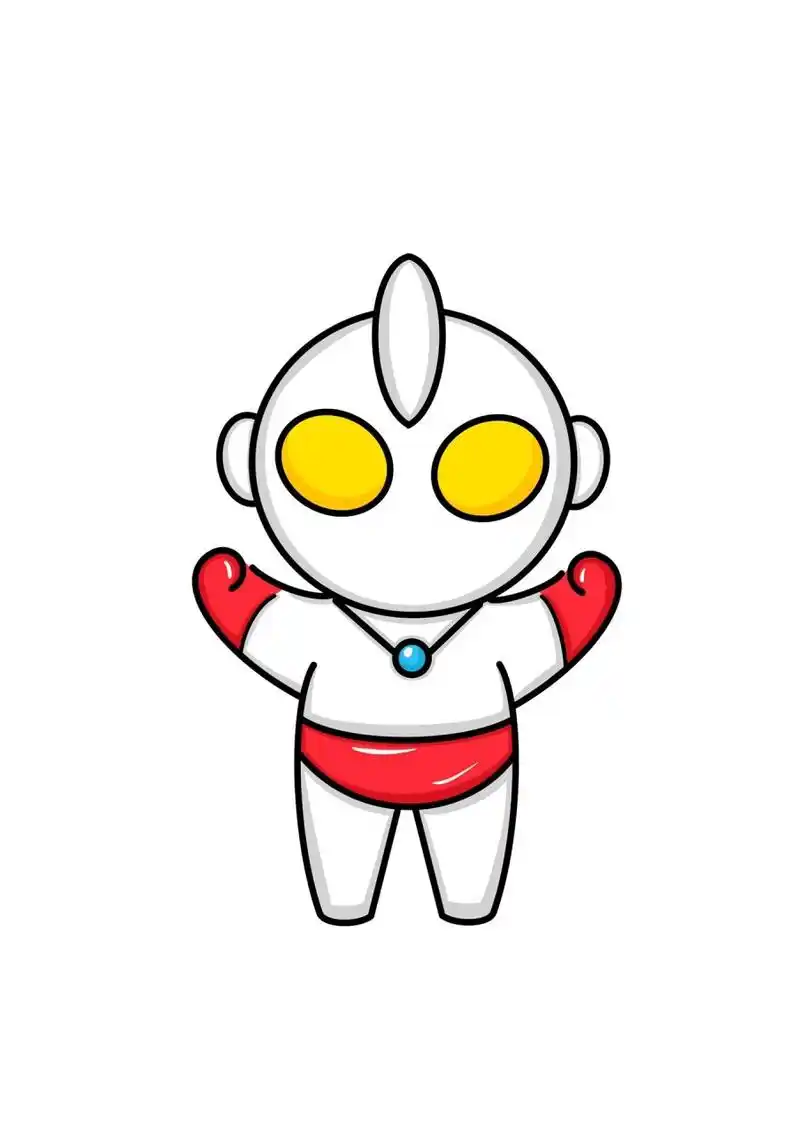 小朋友都喜欢的奥特曼简笔画教程,小学生奥特曼q版绘画