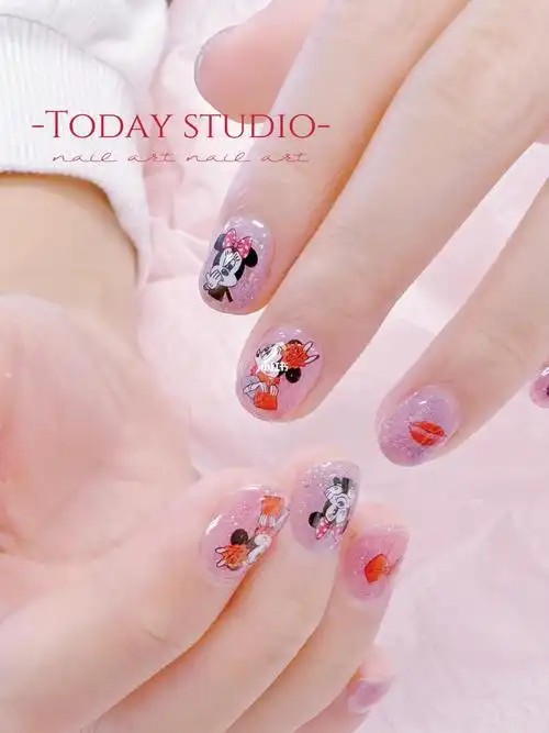 儿童款卡通美甲米奇米妮