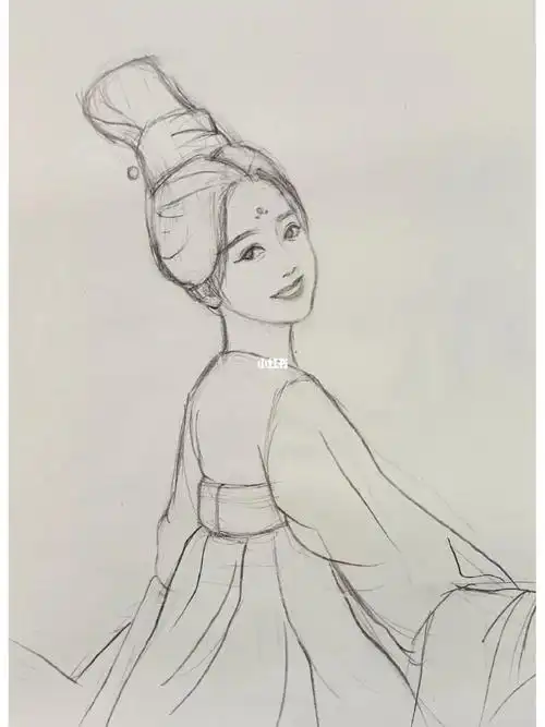 水彩人物  #水溶性彩铅  #线稿  #彩铅手绘  #虞书欣小兰花  #苍谰鲻