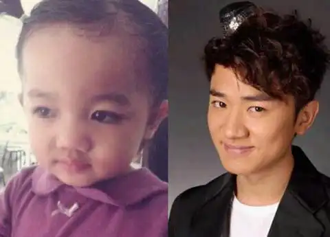 王祖蓝,其实那个小孩不是他小时候的照片啦,而是一个和他神似的小孩