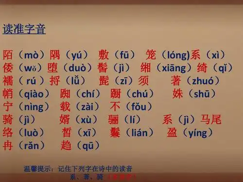 广西中峰乡育才中学七年级语文上册 29 陌上桑课件 语文版ppt