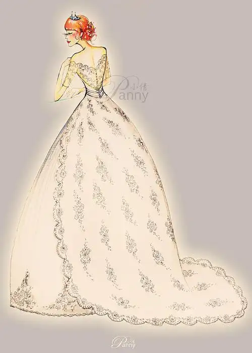 人晚礼服花童演出服春婚纱公主裙设计图大全素材 简笔画大全公主裙