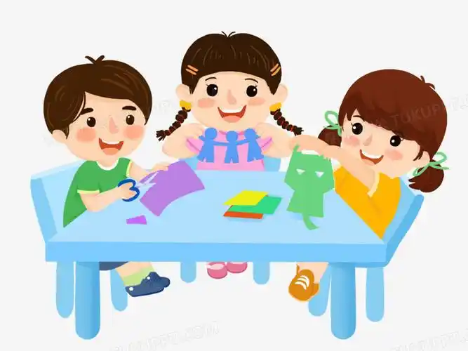 卡通手工课学生兼职免抠素材