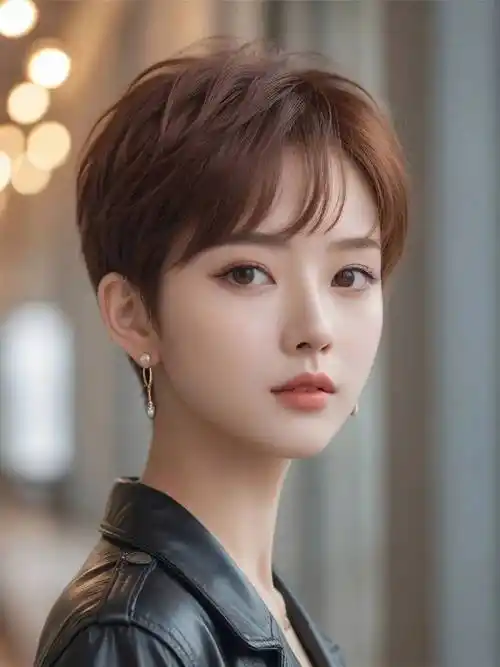 原创女士短发别乱剪试试露耳微分短发时尚又帅气