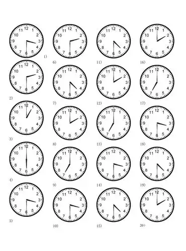 一年级认识时间练习-整点半点