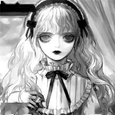 阴森的油画头像