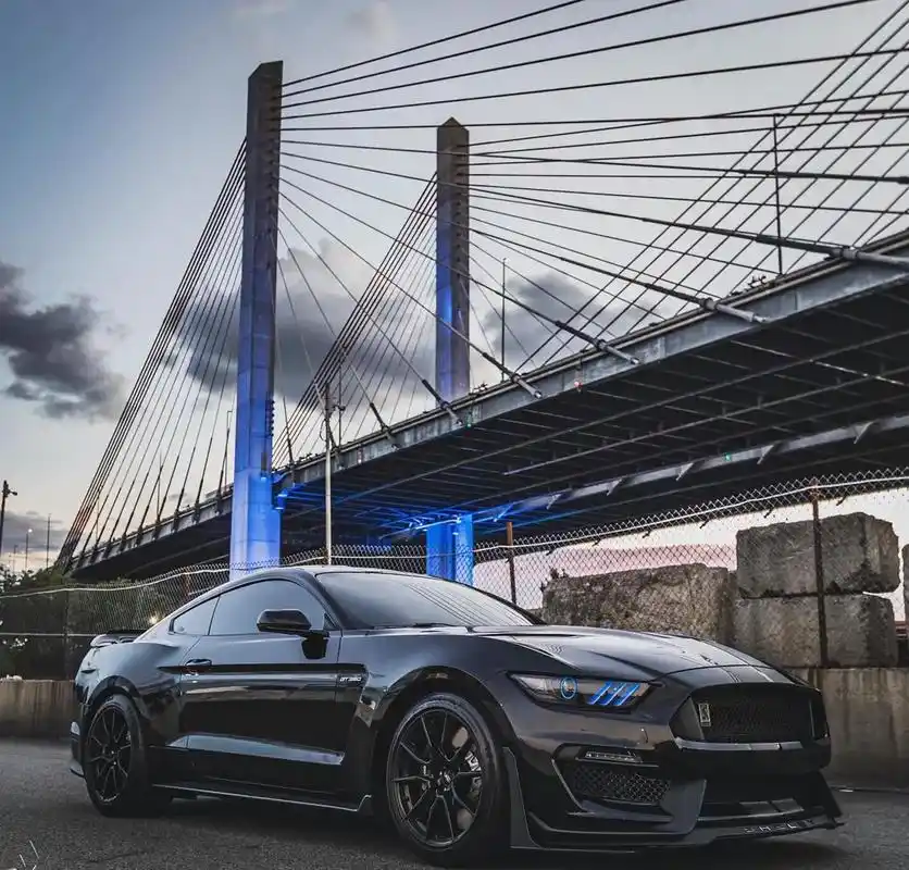 黑武士爱了吗#改装车文化 #福特野马mustang #低趴姿 - 抖音