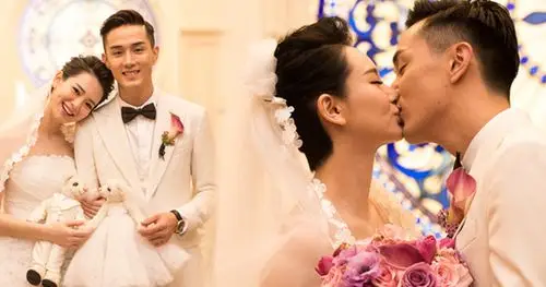 戚薇李承铉赌城大婚甜蜜拥吻