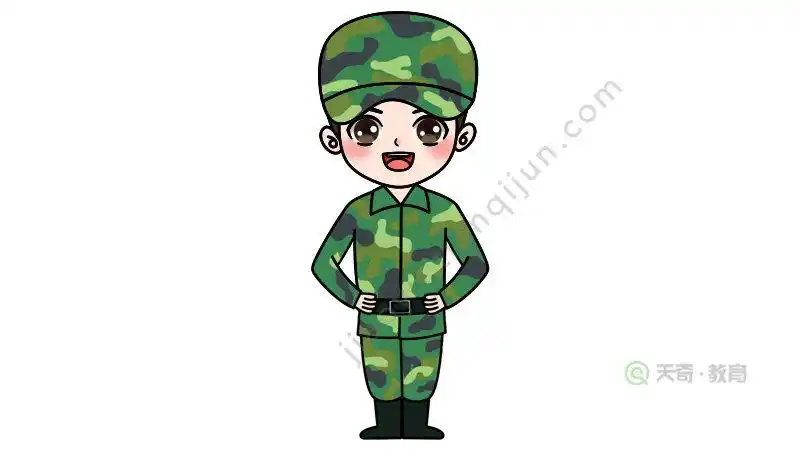 军人简笔画