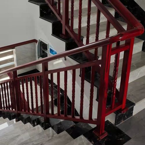 楼梯扶手阳台护栏家装组装护栏围栏别墅梯安全护栏 红酸枝铝合金扶手