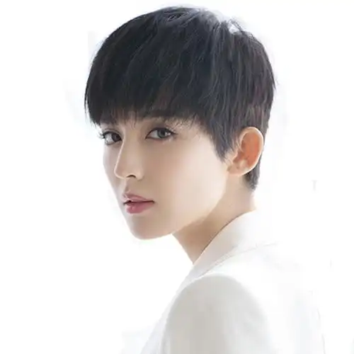 真发发丝光头中性头套韩全自然真人假发帅气日常整顶假发