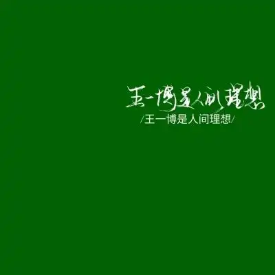 江喻绾 爱豆/手写/背景图王一博.(二)