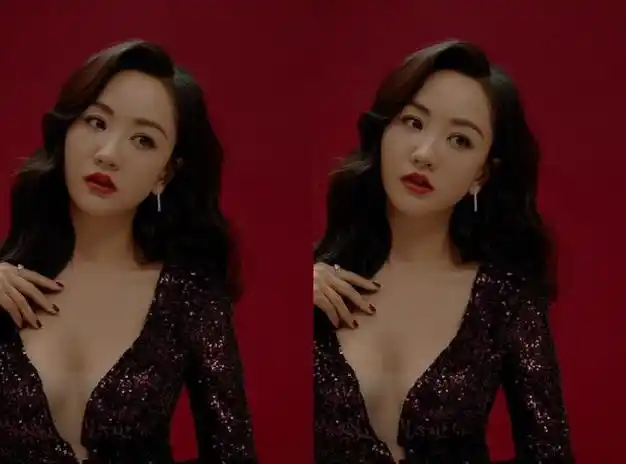 杨蓉难得穿这么客气超大领口太吸睛穿紧身裙身材堪比女团