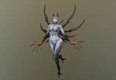 写实 异形魔女 helene 梦魇女魔 _marian作品_人物异形怪物_cg模型网