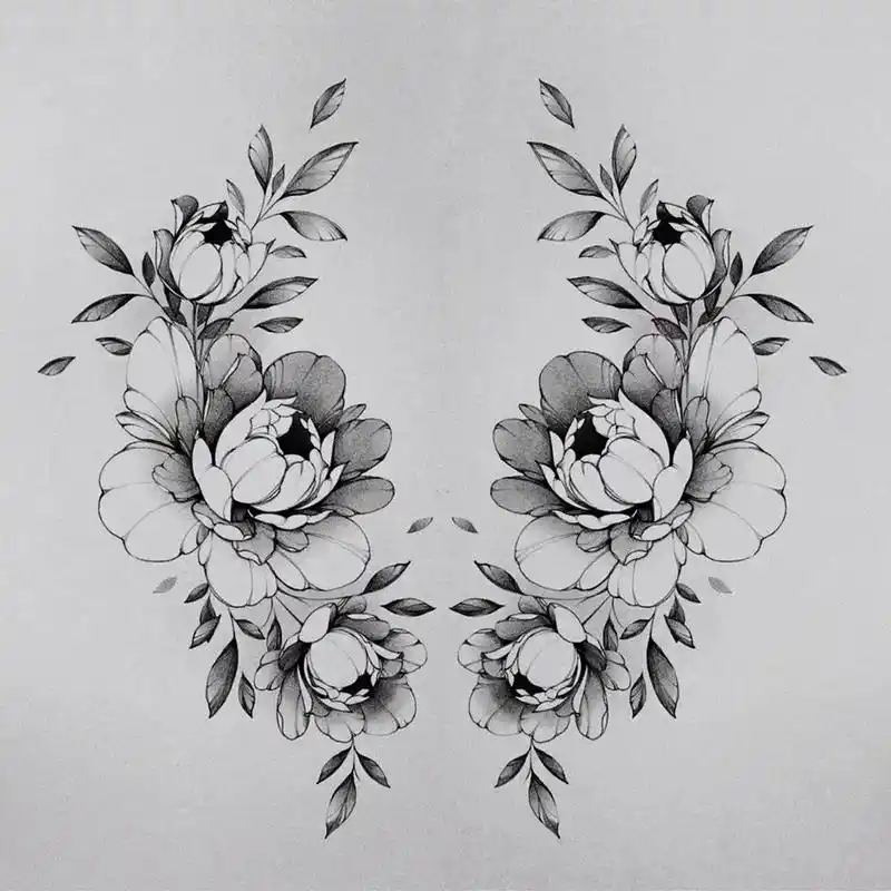 素花纹身 #素花 #纹身手稿 #tattoo #纹身 #纹 - 抖音