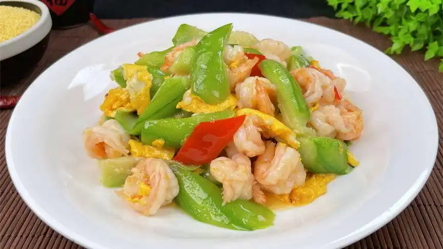 第五道:丝瓜69炒虾仁69