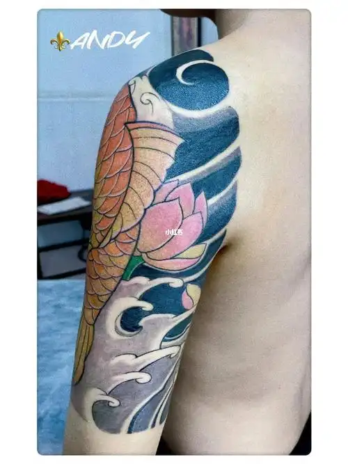 设计#我的纹身分享  #纹身  #半甲纹身  #日式老传统纹身