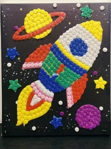 幼儿园环创纽扣画