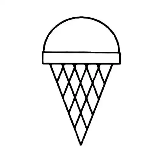 甜筒冰淇淋简笔画图片甜筒冰淇淋食物简笔画步骤图片大全